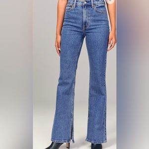 Abercrombie size 27 Extra Short Vintage High Rise Flare w split hem